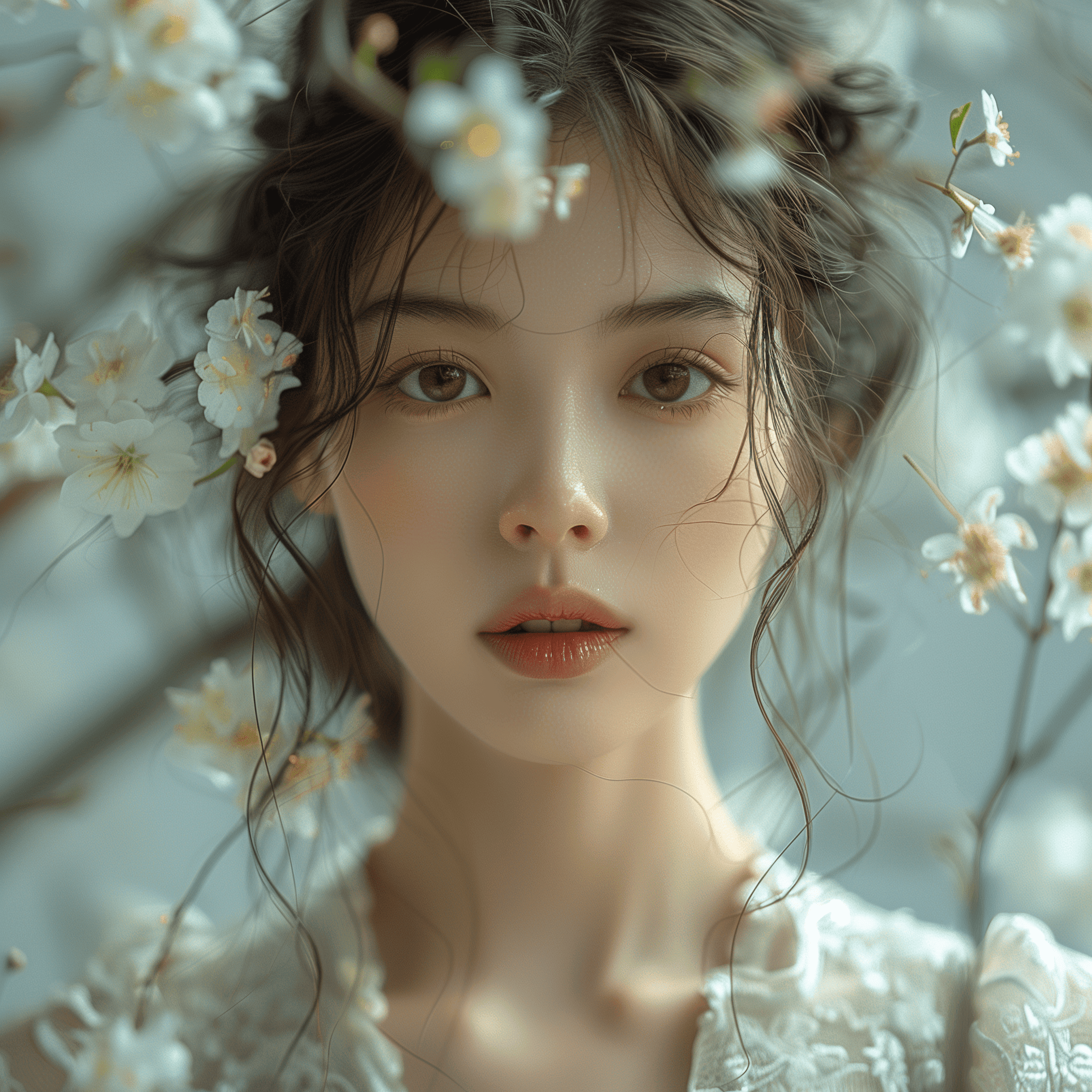 AI image of beautiful asian woman  